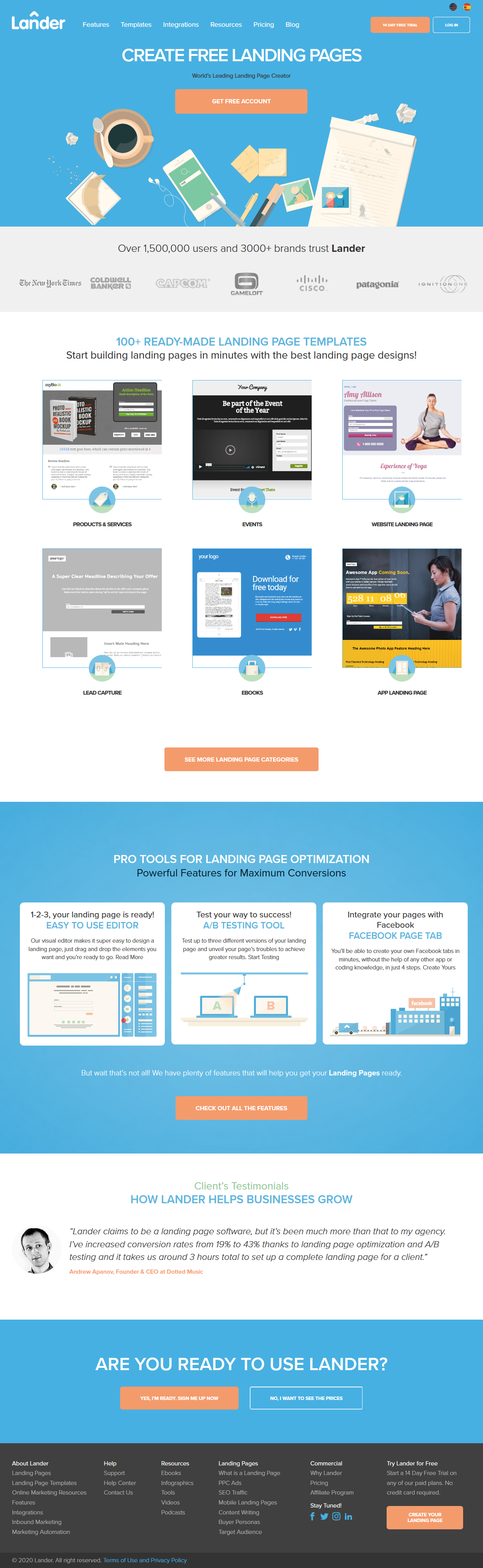 World’s Leading Landing Page Creator