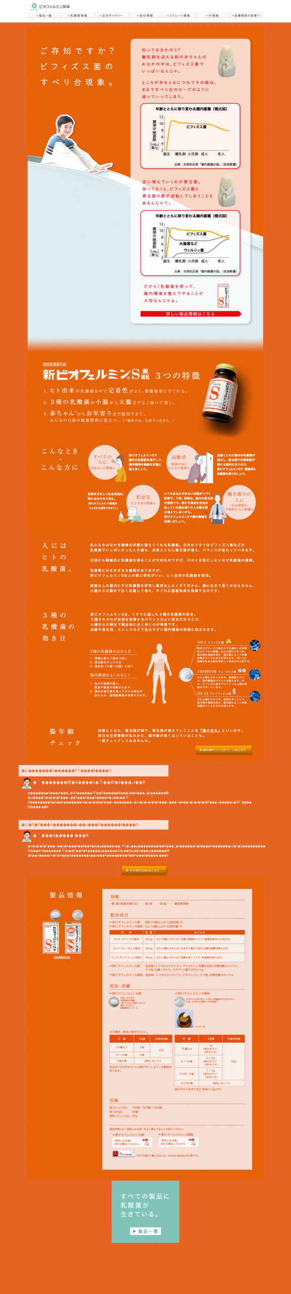 【LP】ビフィズス菌のすべり台現象｜Web集客サポートのしろくまのすてきLP（ランディングページ）集まとめ